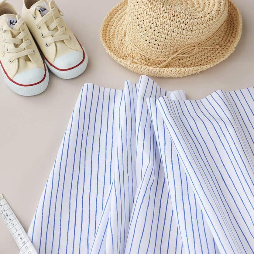 しStripe (White x Navy Blue)