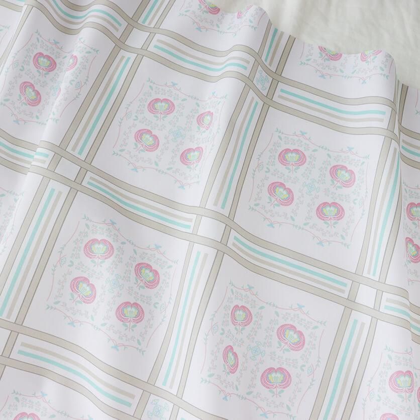 Lattice and flower decoration(Pink&Beige)