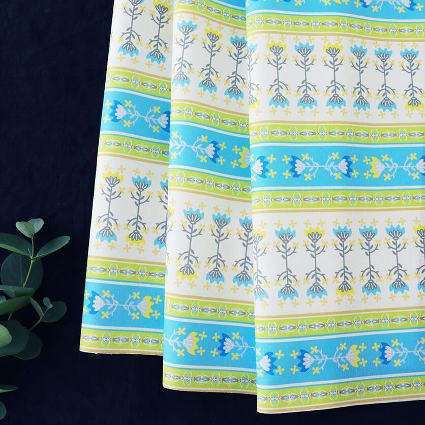 Striped flower field(Blue&Green)