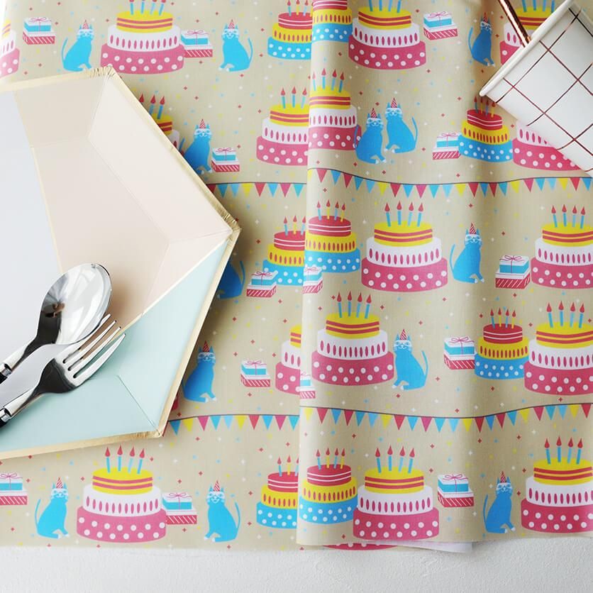 Hachi-Ware Cat's Birthday(Beige)