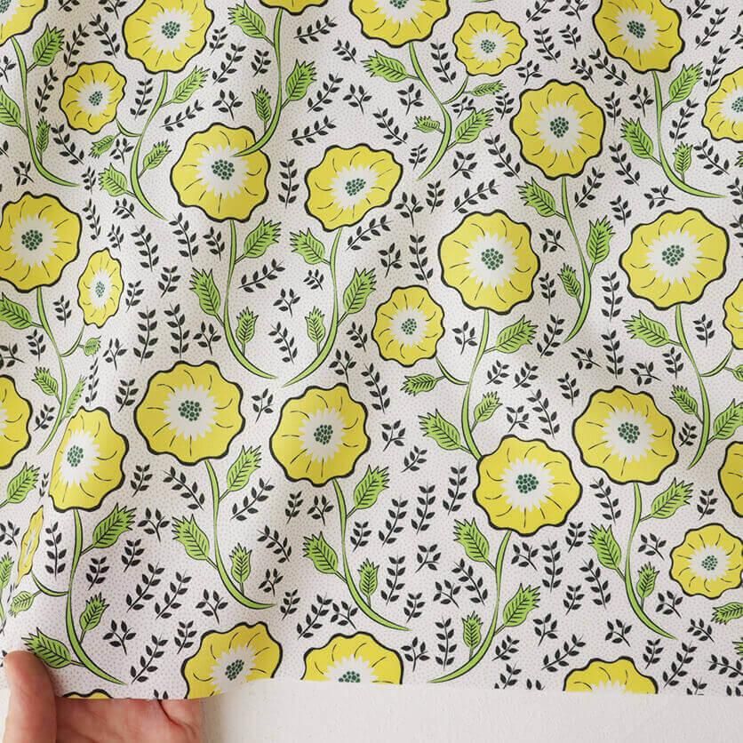 Dahlia and polka dots(Yellow)