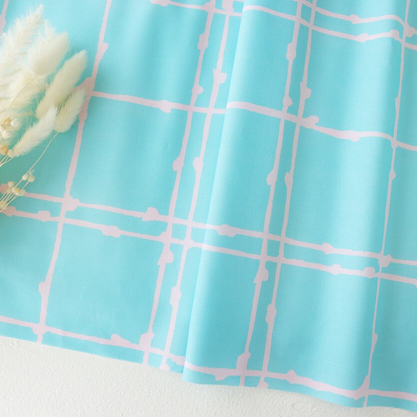 Twig grid pattern(Light Blue&Pink)