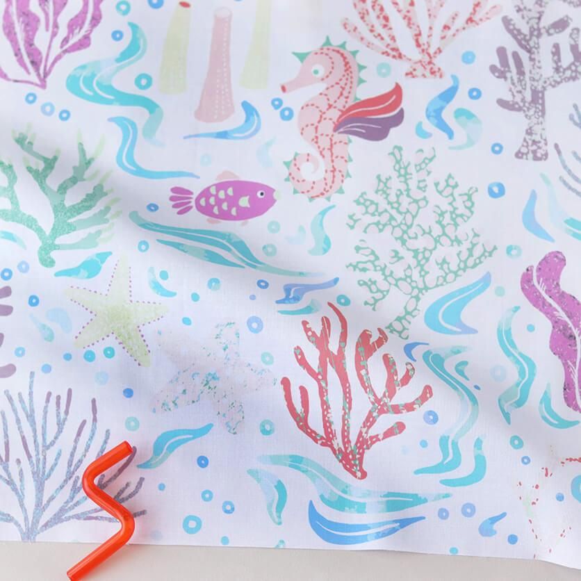 Colorful Coral and Seahorses