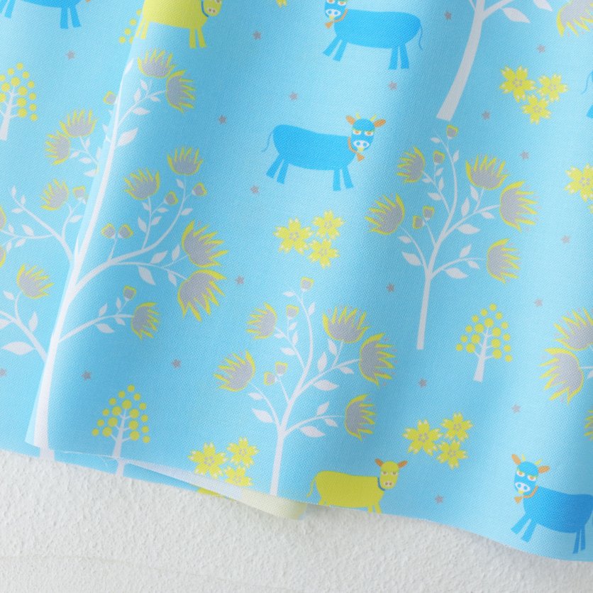 Cows in the forest(Light Blue)