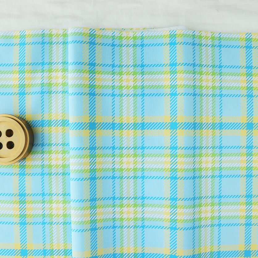 Summer-colored tartan plaid(Light Blue)