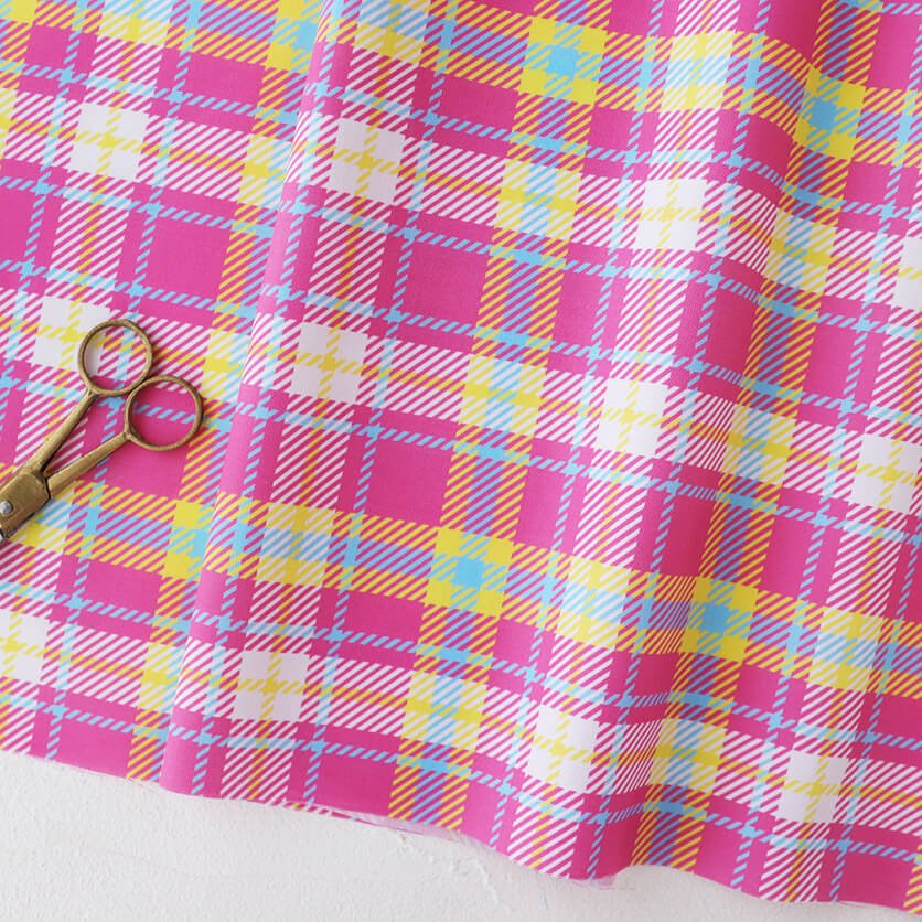 Summer-colored tartan plaid(Pink)