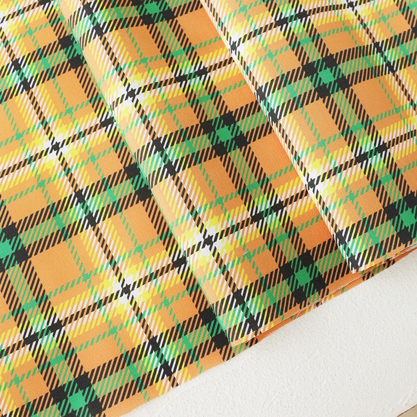 Winter-colored tartan plaid(Orange)