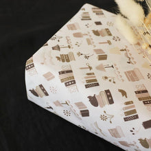 Load image into Gallery viewer, Books, cats, lampshades(Sepia)
