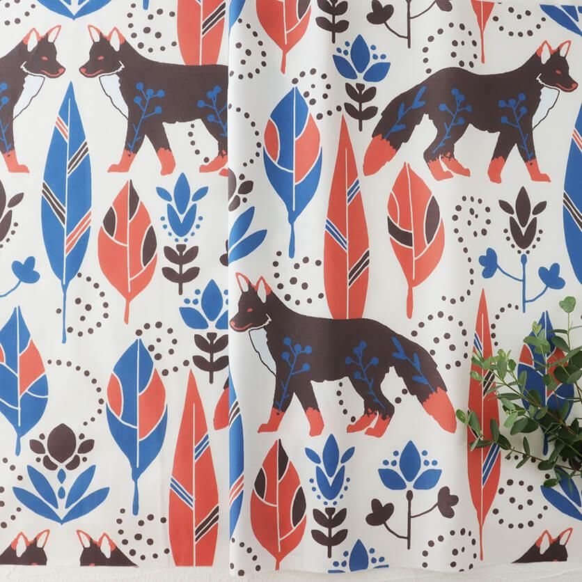 Enchanted Forest Traveled by Foxes(Beige)