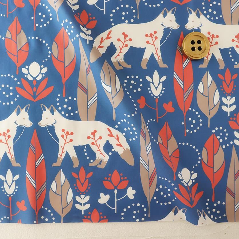 Enchanted Forest Traveled by Foxes(Blue)
