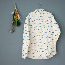 Load image into Gallery viewer, Swimming Penguins (White x Navy Blue)
