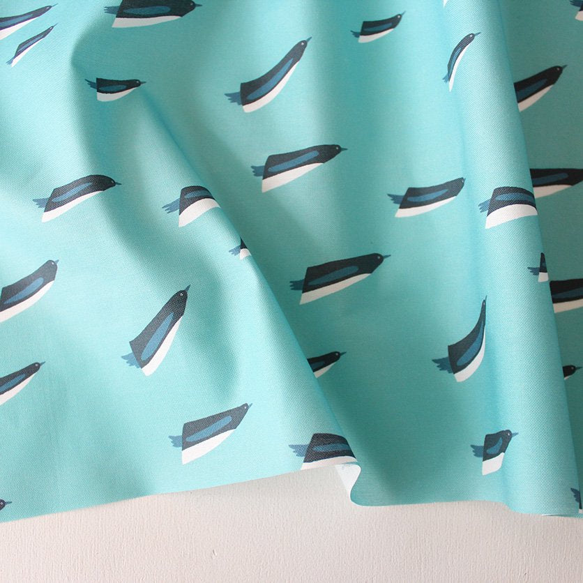 Swimming Penguins (Turquoise Green)
