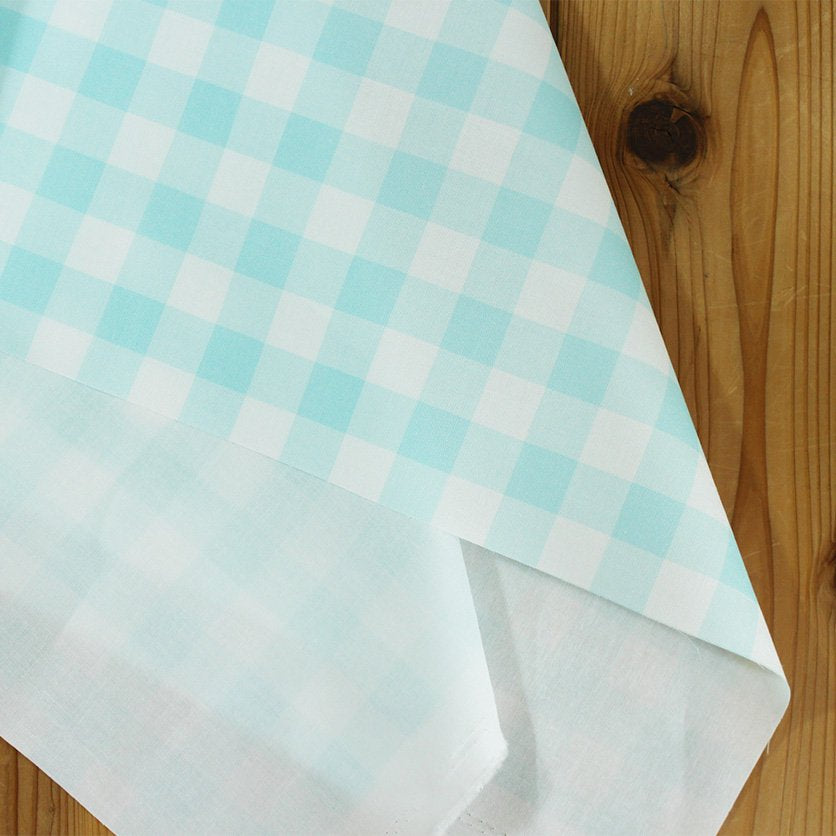 Basic Gingham Checks: 2cm Corners (Light Blue)