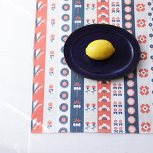Load image into Gallery viewer, Flower Stripes -Fifth Lunar Month- (Orange Navy)
