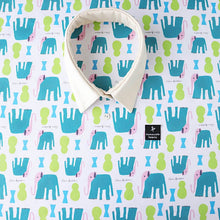 Load image into Gallery viewer, Pink-head Elephant (Blue x Lime Yellow)
