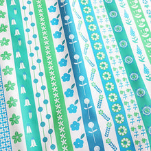 Load image into Gallery viewer, Flower Stripes -Seventh Lunar Month- (Blue Green)
