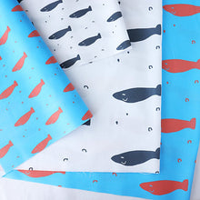 Load image into Gallery viewer, Fish! Big (White x Navy)
