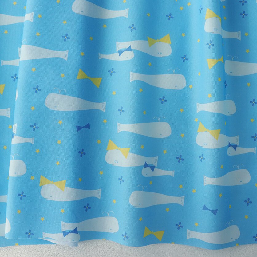Whales and Ribbons(Blue)